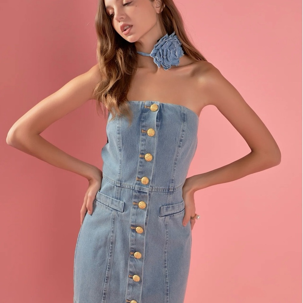 English Factory denim tube dress - Picture 5 of 6